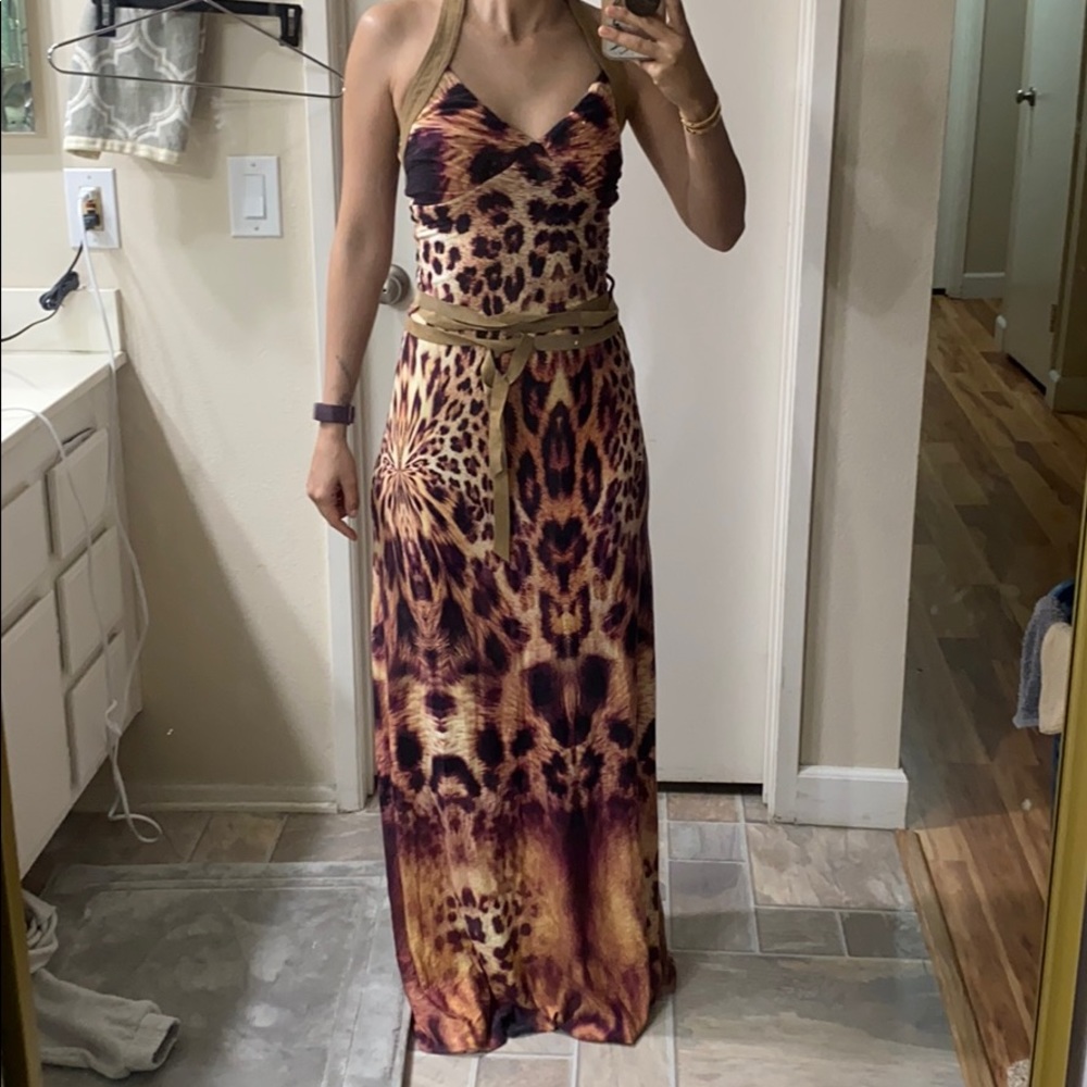 Sky Halter maxi dress